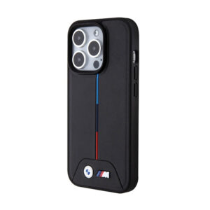 BMW Quilted Tricolor MagSafe - dėklas skirtas Apple iPhone 15 Pro Max Black - Image 2
