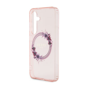 Guess IML Flowers Wreath MagSafe - Case Samsung Galaxy S24 Pink - Image 6
