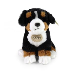 Rappa - Plush Realistic Sitting Bernese Mountain Dog 23 cm Eco-Friendly Soft Collection