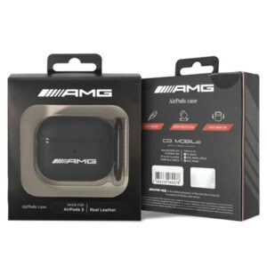 AMG Leather Big Logo - dėklas skirtas Apple AirPods 3 (Black) - Image 3