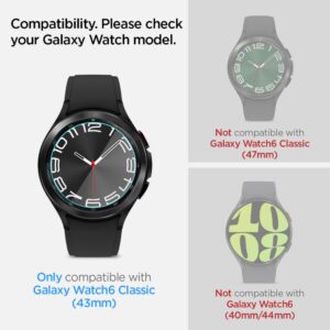 Spigen GLAS.TR EZ FIT 2-Pack - Tempered glass for Samsung Galaxy Watch 6 Classic 43 mm (2 pcs) - Image 6