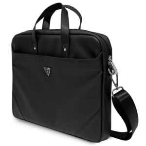 Guess Saffiano Triangle Logo Computer Bag – Computer bag 15”/ 16” (Black) - Image 2