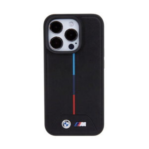 BMW Quilted Tricolor MagSafe - dėklas skirtas Apple iPhone 15 Pro Max Black - Image 3
