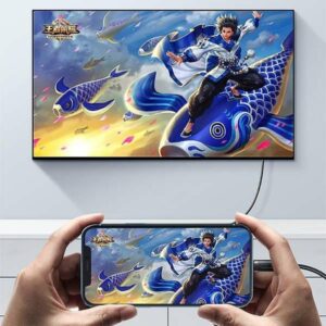 USAMS US-SJ509 - Lightning - HDMI braided cable 2m (black) - Image 6