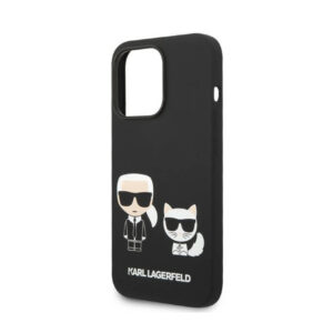 Karl Lagerfeld Liquid Silicone Karl & Choupette MagSafe - dėklas skirtas Apple iPhone 14 Pro Max Black - Image 6