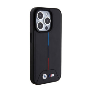 BMW Quilted Tricolor MagSafe - dėklas skirtas Apple iPhone 15 Pro Max Black - Image 4