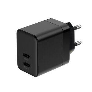 Crong Ultra Compact GaN - Wall įkroviklis 2x USB-C Power Delivery 35W juodos spalvos - Image 2