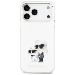 Karl Lagerfeld IML Aquarelle Karl & Choupette & Logo MagSafe - dėklas skirtas Apple iPhone 17 Pro Max white - Image 3