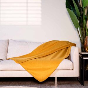 Fleece blanket 170x130 (Orange) - Image 5