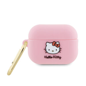Hello Kitty Silicone 3D Kitty Head - dėklas skirtas AirPods Pro 2 (pink) - Image 1