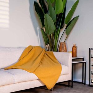 Fleece blanket 170x130 (Orange) - Image 6