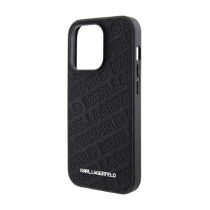 Karl Lagerfeld Quilted K Pattern - Apple iPhone 15 Pro Max Case Black - Image 6