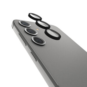 Case-Mate Aluminum Ring Lens Protector - Apsauginis stiklas skirtas the camera lens of the Samsung Galaxy S24+ (Black) - Image 6