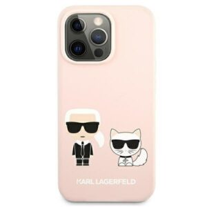 Karl Lagerfeld Slilicone Karl & Choupette Magsafe - dėklas skirtas Apple iPhone 13 Pink - Image 4