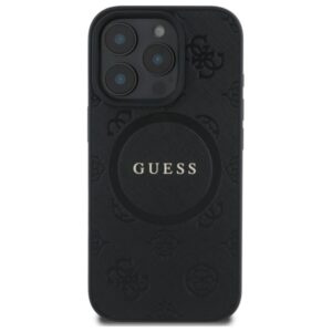 Guess Saffiano Peony Classic Logo MagSafe - dėklas skirtas Apple iPhone 16 Pro Max black - Image 3
