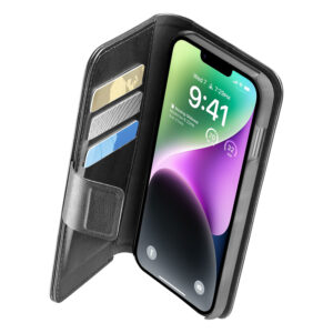 Cellularline Book Agenda - Apple iPhone 14 case su MICROBAN coating black - Image 1