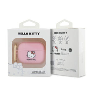 Hello Kitty Silicone 3D Kitty Head - dėklas skirtas AirPods Pro 2 (pink) - Image 4