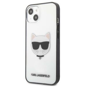 Karl Lagerfeld Choupette Head - dėklas skirtas Apple iPhone 13 mini Transparent / Black Frame - Image 2