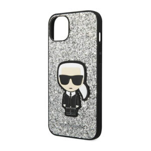 Karl Lagerfeld Glitter Flakes Ikonik - dėklas skirtas Apple iPhone 14 Silver - Image 6