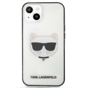 Karl Lagerfeld Choupette Head - dėklas skirtas Apple iPhone 13 mini Transparent / Black Frame - Image 3