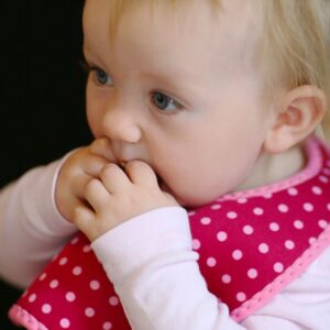 BUILT Mess Mate Set of 2 baby bib (Baby Pink Mini Dots) - Image 5