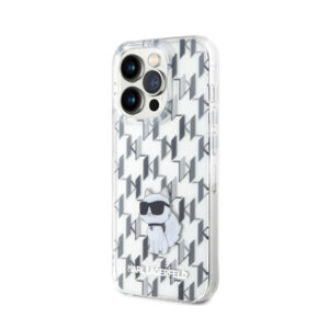 Karl Lagerfeld Monogram Choupette - dėklas skirtas Apple iPhone 15 Pro Transparent - Image 2