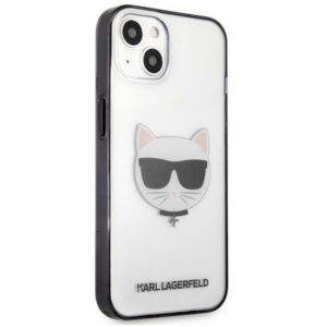 Karl Lagerfeld Choupette Head - dėklas skirtas Apple iPhone 13 mini Transparent / Black Frame - Image 4