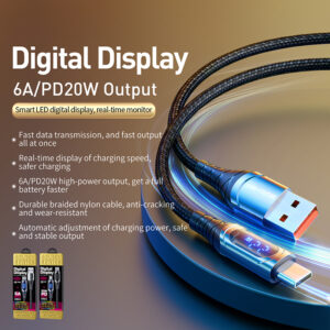 WEKOME WDC-167 Sakin Series - USB-C to Lightning Fast Charging PD 20W connection cable 1 m Tarnish - Image 2