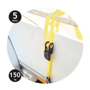 Dunlop - Ratchet Tie Down Strap with Locking Mechanism 5 m / 150 kg 2 pcs - Image 2
