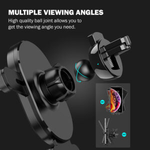 Crong Gravity Auto-Lock Car Holder 4.7 ”-6.5” black - Image 6