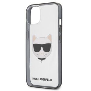 Karl Lagerfeld Choupette Head - dėklas skirtas Apple iPhone 13 mini Transparent / Black Frame - Image 6