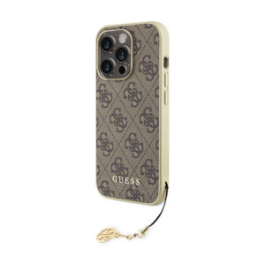 Guess 4G Charms Collection - Apple iPhone 15 Pro Case brown - Image 2