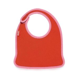 BUILT Mess Mate Set of 2 baby bib (Baby Pink Stripe) - Image 3