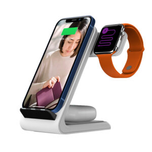 STM ChargeTree Swing 3-in-1 įkrovimo stotelė for Phone, AirPods, Apple Watch - baltos spalvos - Image 4