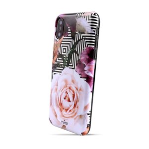 PURO Glam Geo Flowers - dėklas skirtas Apple iPhone Xs / X Pink Peonies - Image 2