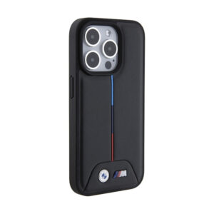 BMW Quilted Tricolor - dėklas skirtas Apple iPhone 15 Pro Max Black - Image 4
