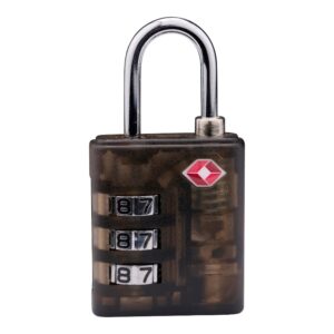 Dunlop - TSA combination lock for suitcase / luggage (Black)