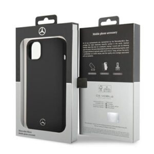 Mercedes Silicone Line - dėklas skirtas Apple iPhone 14 Black - Image 5