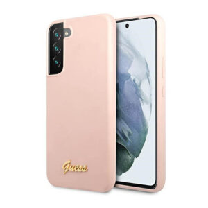 Guess Silicone Script Metal Logo - dėklas skirtas Samsung Galaxy S23 Pink - Image 1