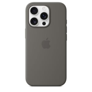 Apple Silicone Case – Silicone dėklas su MagSafe for Apple iPhone 16 Pro Stone Gray - Image 3