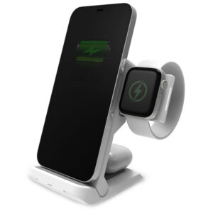 STM ChargeTree Go 3-in-1 Charging Station for Phone, AirPods, Apple Watch - White - Image 4