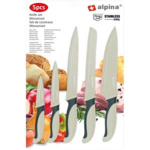 Alpina - Stainless steel knife set (Green) - Image 2