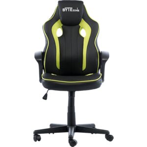 Žaidimų kėdė ByteZone Tactic Gaming Chair juodos ir žalios spalvos - Image 1