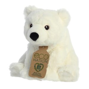 Eco Nation – Plush Toy / Cuddly Sitting Polar Bear 19 cm Eco-Friendly - Image 3