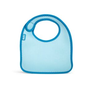 BUILT Mess Mate Set of 2 baby bib (Baby Blue Stripe) - Image 3