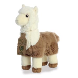 Eco Nation – Plush Toy / Cuddly White-Brown Alpaca 24 cm Eco-Friendly - Image 2