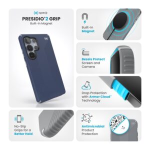 Speck Presidio2 Grip Magnet - dėklas skirtas Samsung Galaxy S25 Ultra MagSafe Coastal Blue/Dust Grey/White - Image 6