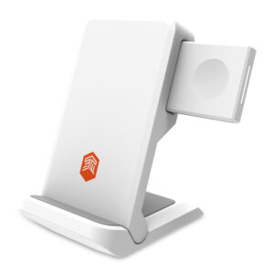 STM ChargeTree Go 3-in-1 Charging Station for Phone, AirPods, Apple Watch - White - Image 2
