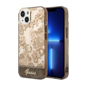 Guess Porcelain Collection - dėklas skirtas Apple iPhone 14 Ochre - Image 1