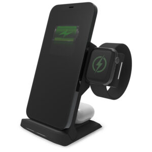 STM ChargeTree Go 3-in-1 Charging Station for Phone, AirPods, Apple Watch - Black - Image 4